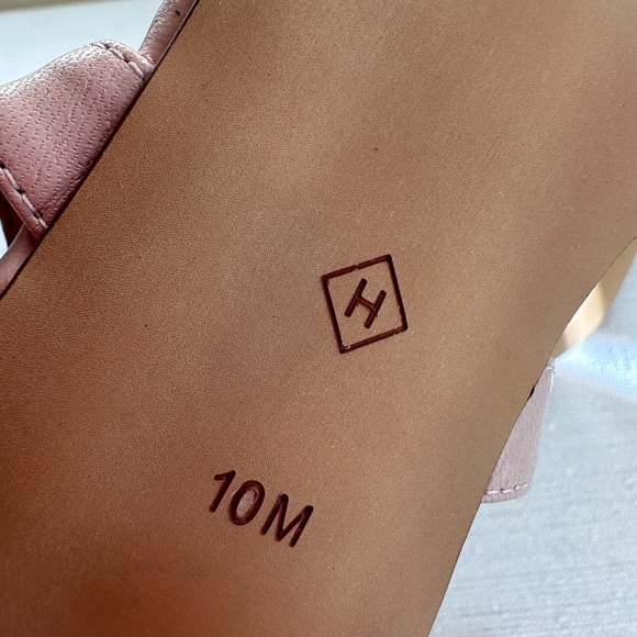 New Halogen Blush Leather Pointed Wrap Around Ankle Tassels Flats Women’s 10M - Picture 12 of 13